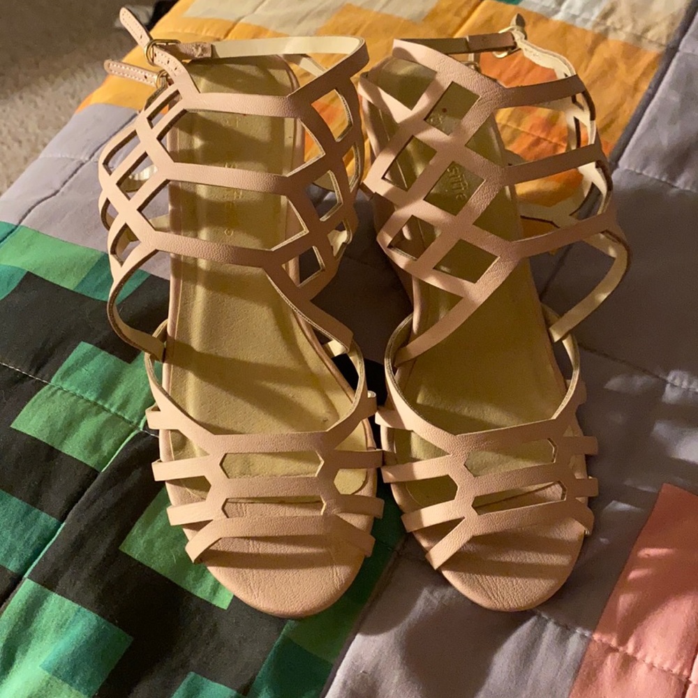 strappy  wedge sandals